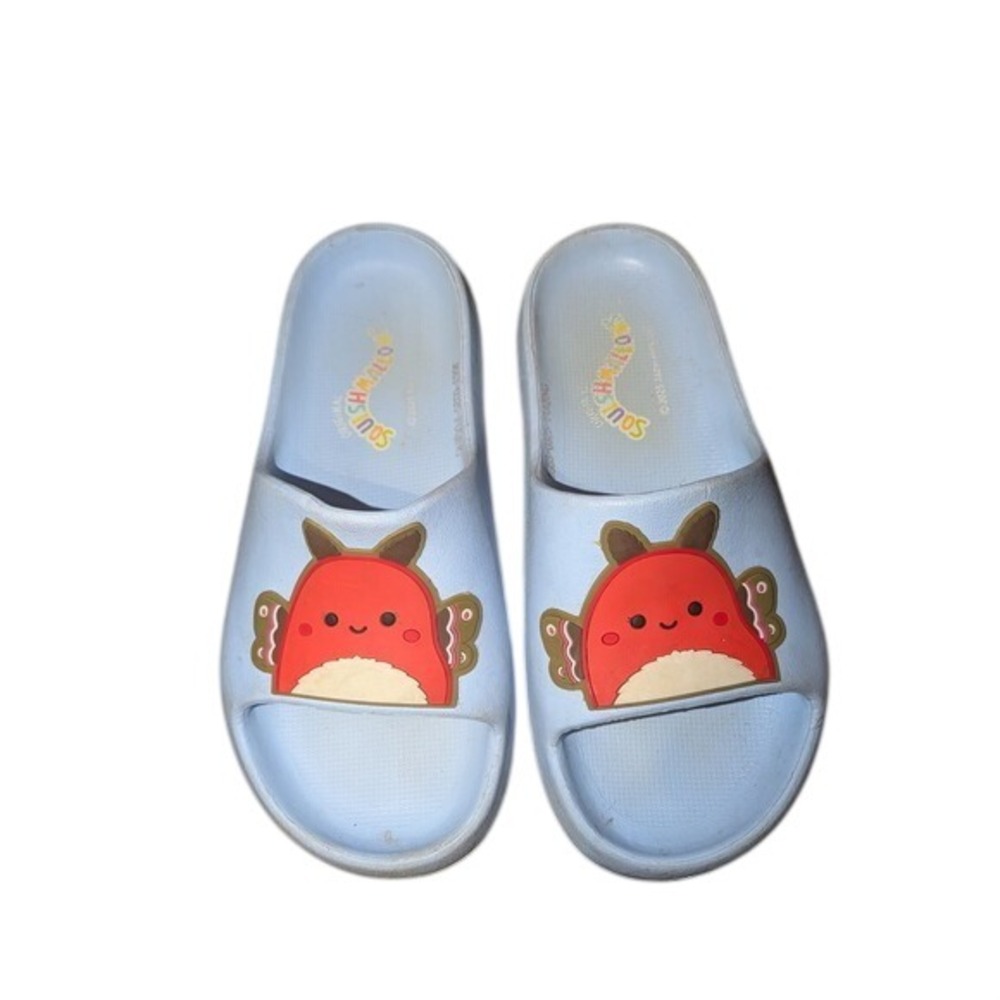 Squishmallows Light Blue Foam Slides‎ Butterfly Character Kids Size 13/1